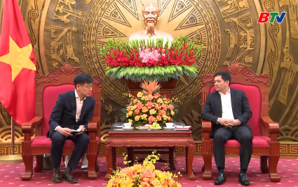 B&iacute; thư Tỉnh ủy tiếp, l&agrave;m việc với Tổng Gi&aacute;m đốc Sam Sung Việt Nam 