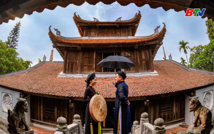 Bộ ảnh "Quan họ Kinh Bắc với ch&ugrave;a B&uacute;t Th&aacute;p" đoạt giải cuộc thi H&agrave;nh tr&igrave;nh di sản