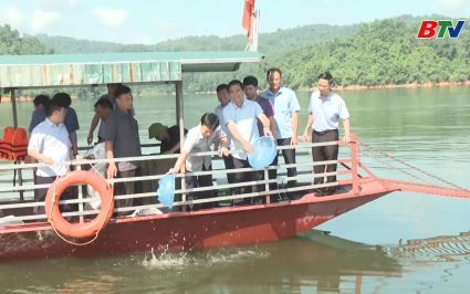 Bổ sung nguồn lợi thủy sản hồ Cấm Sơn 
