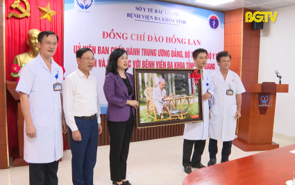 Bộ trưởng Bộ Y tế l&agrave;m việc với tỉnh Bắc Giang