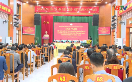 C&aacute;c ứng cử vi&ecirc;n đại biểu HĐND tỉnh tiếp x&uacute;c cử tri phường Đa Mai