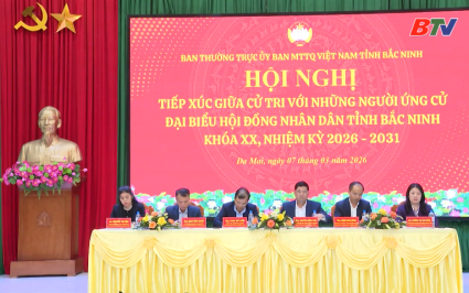 C&aacute;c ứng cử vi&ecirc;n đại biểu HĐND tỉnh tiếp x&uacute;c cử tri phường Đa Mai