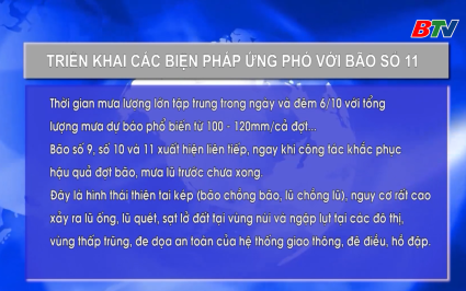 Chủ tịch UBND tỉnh chỉ đạo triển khai c&aacute;c biện ph&aacute;p ứng ph&oacute; với b&atilde;o số 11
