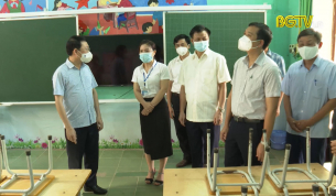 Chủ tịch UBND tỉnh kiểm tra c&ocirc;ng t&aacute;c chuẩn bị năm học mới tại huyện Lục Ngạn