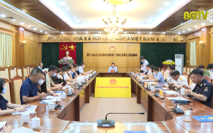 Chủ tịch UBND tỉnh l&agrave;m việc với c&aacute;c doanh nghiệp sản xuất pin năng lượng mặt trời