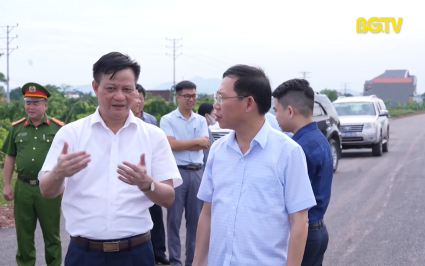 Chủ tịch UBND tỉnh l&agrave;m việc với huyện Lục Ngạn