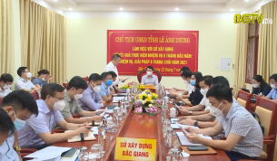 Chủ tịch UBND tỉnh l&agrave;m việc với Sở X&acirc;y dựng