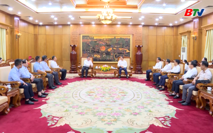 Chủ tịch UBND tỉnh tiếp v&agrave; l&agrave;m việc với Chủ tịch tập đo&agrave;n Goertek