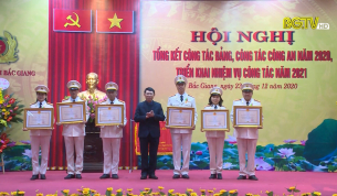 C&ocirc;ng an tỉnh Bắc Giang được Bộ C&ocirc;ng an tặng cờ thi đua xuất sắc
