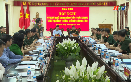 C&ocirc;ng bố Quyết định bổ nhiệm Chỉ huy trưởng, Ch&iacute;nh ủy Bộ chỉ huy qu&acirc;n sự tỉnh 