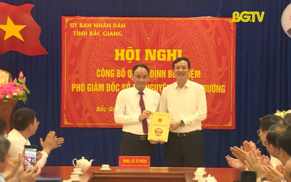 C&ocirc;ng bố Quyết định bổ nhiệm Ph&oacute; Gi&aacute;m đốc Sở T&agrave;i nguy&ecirc;n v&agrave; M&ocirc;i trường