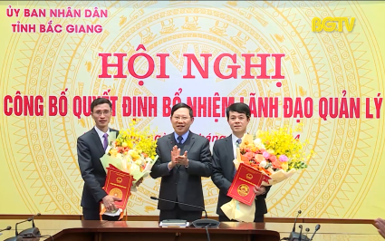 C&ocirc;ng bố Quyết định bổ nhiệm Gi&aacute;m đốc sở GTVT v&agrave; sở LĐTB&XH