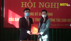 C&ocirc;ng bố Quyết định của BTV Tỉnh uỷ về c&ocirc;ng t&aacute;c c&aacute;n bộ