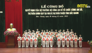 C&ocirc;ng bố quyết định về tổ chức c&ocirc;ng an x&atilde;, thị trấn ch&iacute;nh quy 
