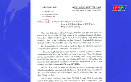 C&ocirc;ng văn hỏa tốc số 1479 của Tỉnh ủy về việc tập trung triển khai lấy &yacute; kiến Nh&acirc;n d&acirc;n