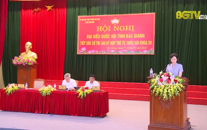 Đại biểu Quốc hội tỉnh tiếp x&uacute;c cử tri huyện Y&ecirc;n Dũng