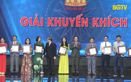 Đ&agrave;i PT&TH Bắc Giang đạt giải b&aacute;o ch&iacute; Di&ecirc;n Hồng năm 2024 