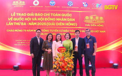 Đ&agrave;i PT&TH Bắc Giang đạt giải C giải b&aacute;o ch&iacute; Di&ecirc;n Hồng