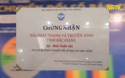 Đ&agrave;i PT&TH Bắc Giang đạt xuất sắc về chuyển đổi số b&aacute;o ch&iacute;