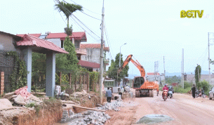 Đẩy nhanh tiến độ thi c&ocirc;ng c&aacute;c c&ocirc;ng tr&igrave;nh giao th&ocirc;ng tr&ecirc;n quốc lộ 17 