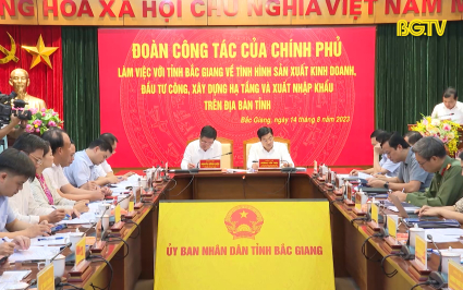 Đo&agrave;n c&ocirc;ng t&aacute;c Ch&iacute;nh phủ l&agrave;m việc tại Bắc Giang