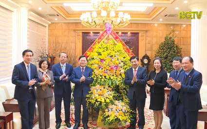 Đo&agrave;n Đại biểu tỉnh Bắc Ninh thăm, ch&uacute;c Tết tỉnh Bắc Giang