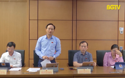 Đo&agrave;n ĐBQH tỉnh Bắc Giang đ&oacute;ng g&oacute;p nhiều &yacute; kiến thảo luận tại tổ
