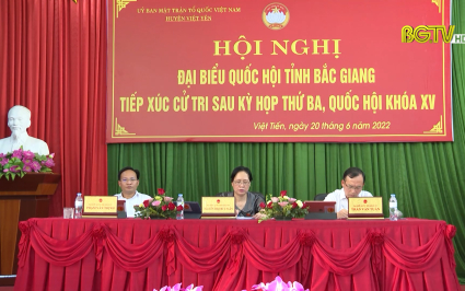 Đo&agrave;n ĐBQH tỉnh tiếp x&uacute;c cử tri huyện T&acirc;n Y&ecirc;n v&agrave; Việt Y&ecirc;n