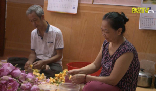 Độc đ&aacute;o nghệ thuật ướp tr&agrave; Sen