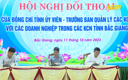 Đối thoại với doanh nghiệp hoạt động tại c&aacute;c khu c&ocirc;ng nghiệp tỉnh