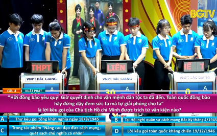 Gameshow Bắc Giang - Hành trình Lịch sử, Văn hóa (Số 11 năm thứ 9 - Chủ đề: Tổ quốc): Ngày 31-08-2024