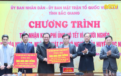 Gần 5 tỷ đồng ủng hộ Tết v&agrave; x&oacute;a nh&agrave; tạm cho hộ ngh&egrave;o Lục Ngạn