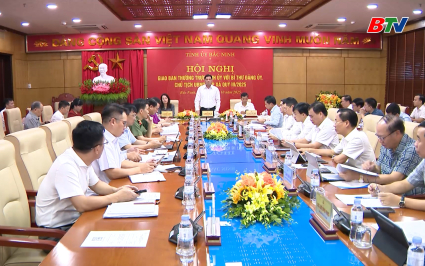 Giao ban Thường trực Tỉnh ủy với B&iacute; thư đảng ủy, Chủ tịch UBND cấp x&atilde; qu&yacute; 3