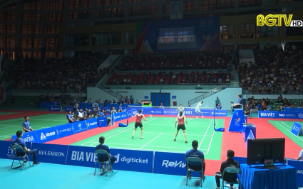 Hấp dẫn, kịch t&iacute;nh c&aacute;c trận chung kết cầu l&ocirc;ng SEA Games 31