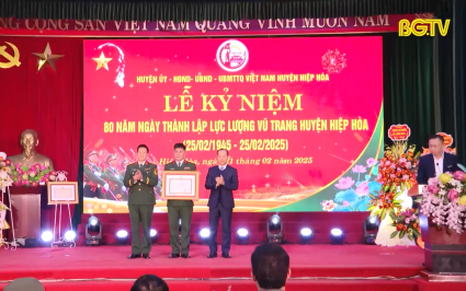 Hiệp H&ograve;a kỷ niệm 80 năm Ng&agrave;y th&agrave;nh lập Lực lượng vũ trang huyện 