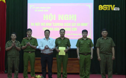 Hiệp H&ograve;a: Ra mắt m&ocirc; h&igrave;nh điểm "Camera an ninh" x&atilde; H&ugrave;ng Sơn
