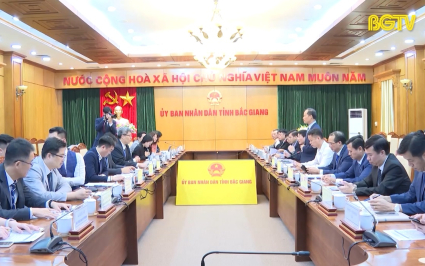 Hiệp hội Doanh nh&acirc;n v&agrave; Đầu tư Việt Nam - H&agrave;n Quốc thăm v&agrave; l&agrave;m việc tại Bắc Giang