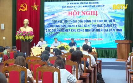 Ban Quản l&yacute; C&aacute;c khu c&ocirc;ng nghiệp tỉnh đối thoại doanh nghiệp