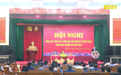 Huyện ủy Hiệp H&ograve;a triển khai nhiệm vụ năm 2024