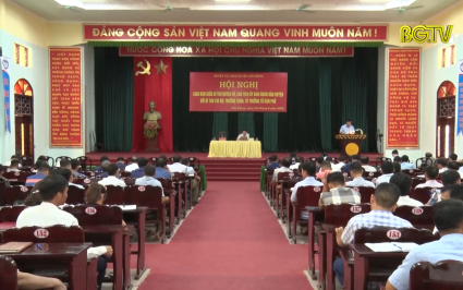 Huyện ủy Sơn Động giao ban với B&iacute; thư chi bộ, trưởng th&ocirc;n, khu phố