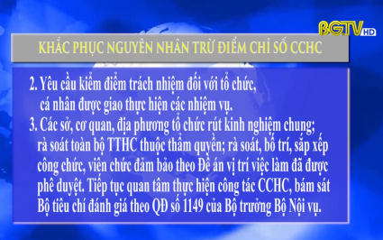 Khắc phục nguy&ecirc;n nh&acirc;n trừ điểm chỉ số CCHC