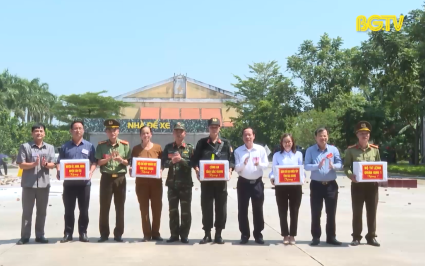 Diễn tập khu vực ph&ograve;ng thủ huyện T&acirc;n Y&ecirc;n