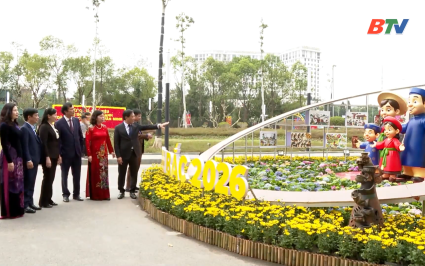 Khai trương đường hoa Xu&acirc;n Kinh Bắc 2026