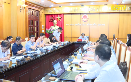 Kiểm điểm tiến độ dự &aacute;n hạ tầng, kho b&atilde;i trung t&acirc;m logistics quốc tế th&agrave;nh phố Bắc Giang