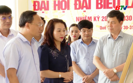 Kiểm tra c&ocirc;ng t&aacute;c Đại hội tại phường Quế V&otilde; 