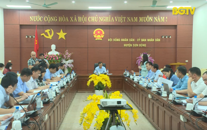 Ph&oacute; Chủ tịchThường trực UBND tỉnh Mai Sơn l&agrave;m việc tại huyện Sơn Động
