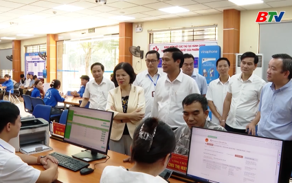 Kiểm tra vận h&agrave;nh ch&iacute;nh quyền 2 cấp tại phường Từ Sơn 