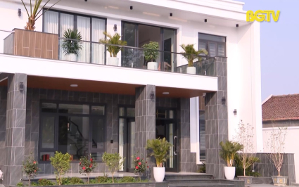 Nh&agrave; vườn hiện đại 2 tầng cho vợ chồng trẻ