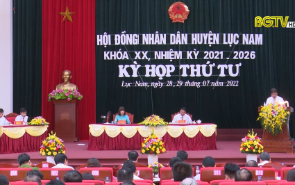 Kỳ họp thứ 4, Hội đồng nh&acirc;n d&acirc;n huyện Lục Nam kho&aacute; XX