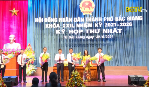 Kỳ họp thứ nhất HĐND Th&agrave;nh phố Bắc Giang kho&aacute; XXII